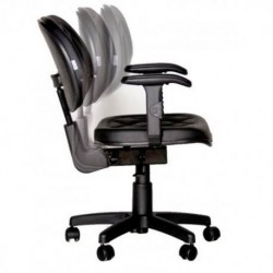 Cadeira giratória digitador, base back system e braços reguláveis.