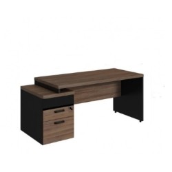 Mesa diretor com gaveteiro pedestal